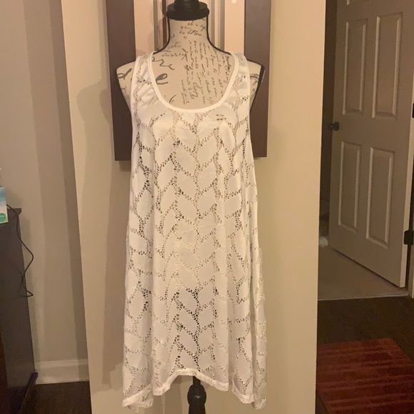 White Swimsuit Coverup - Picture 1 of 8